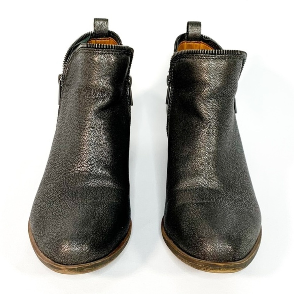 LUCKY BRAND Bartalino Zipper Edged Metallic Bootie - Picture 4 of 7